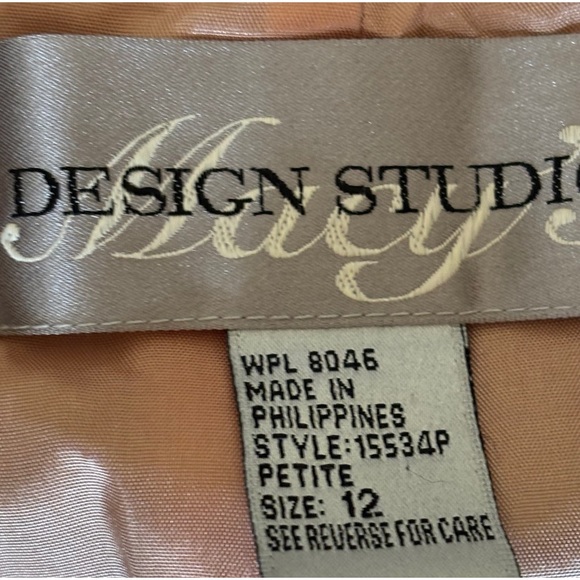 Macy’s Design Studio Vintage Beige Linen Blend Double Breasted Blazer, Pre owned - Picture 6 of 6